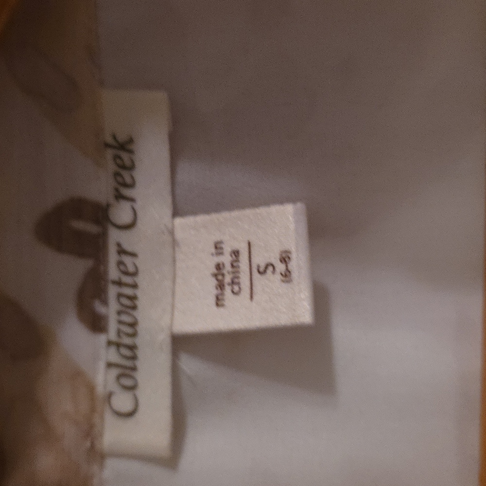Coldwater Creek Cream Buttoned Pleated Blouse - Picture 3 of 8